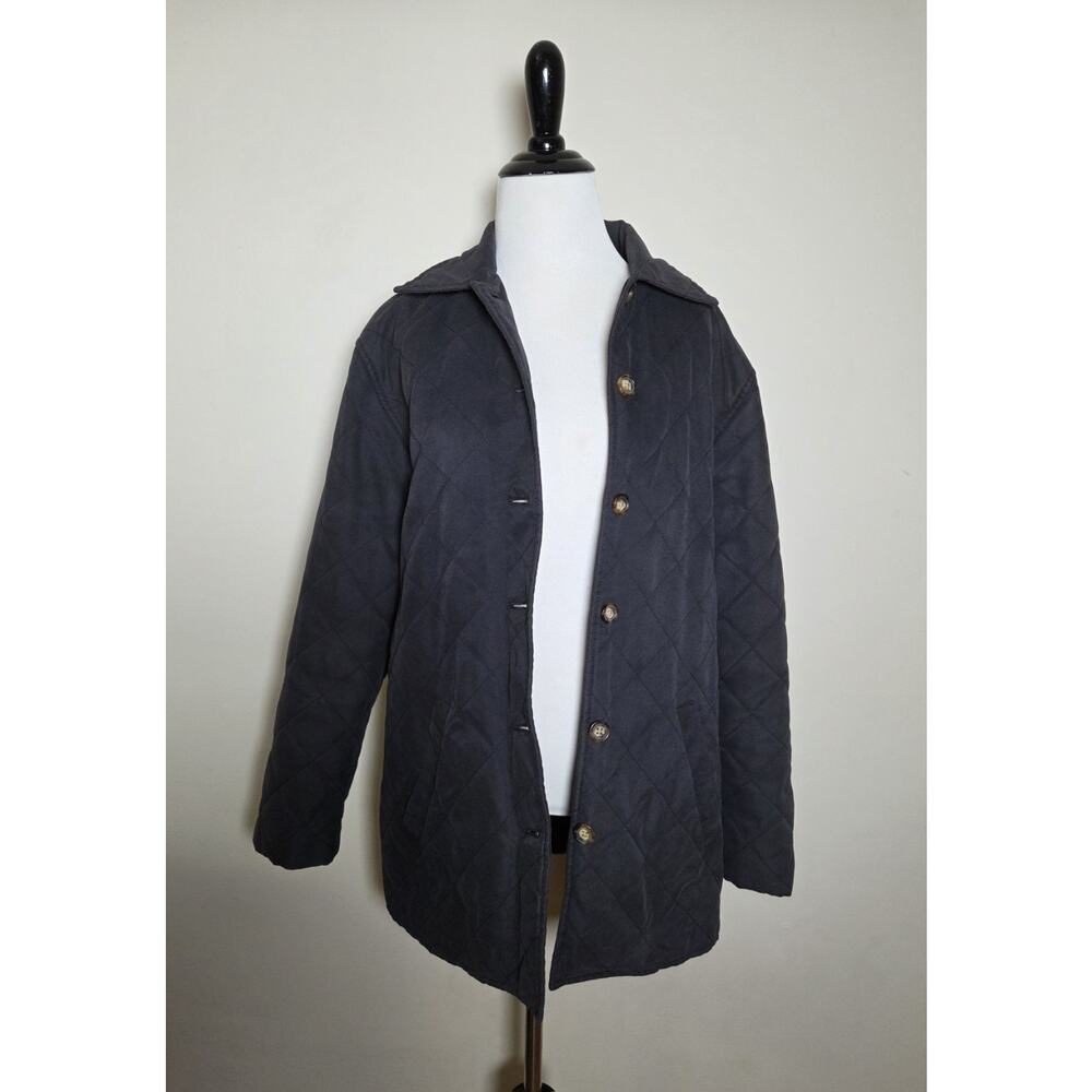 Vintage Orvis Women's Quilted Chore Jacket Coat Black Size Small - Picture 7 of 9